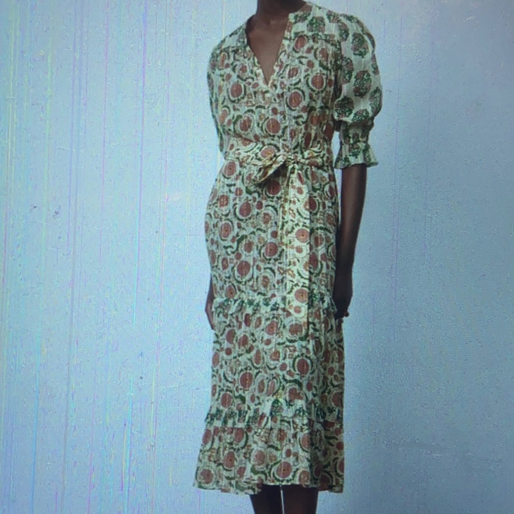 ZARA printed midi dress